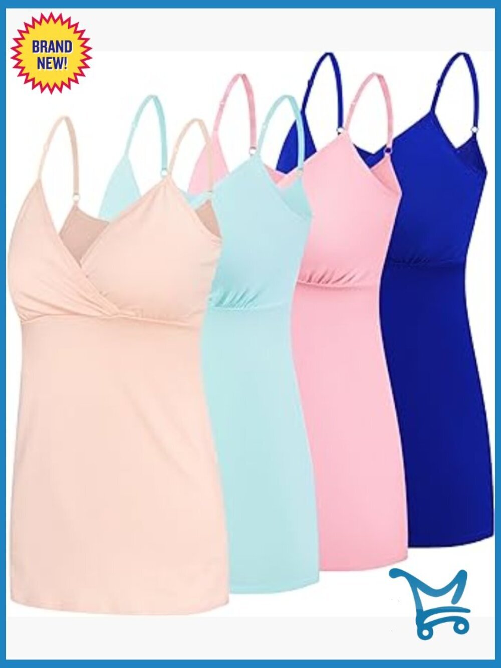 4 Pack Nursing Tank Tops Maternity Cotton Cami Breastfeeding Sleepwear